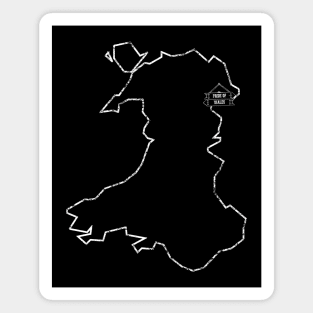 Wrexham Pride of Wales Outline Map Magnet